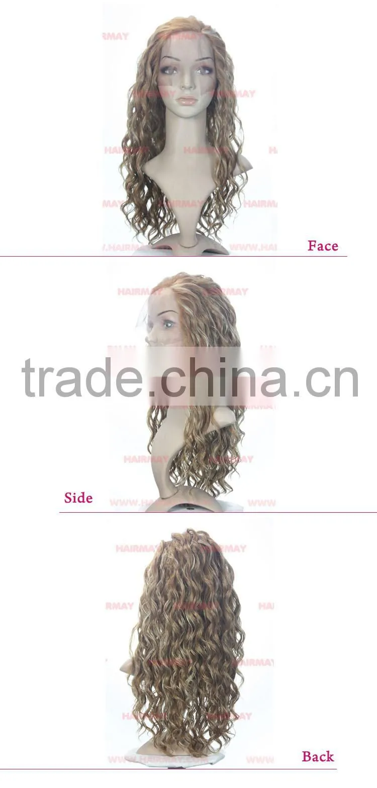 Cheap fiber full lace afro short kinky curly synthetic wigs wholesale