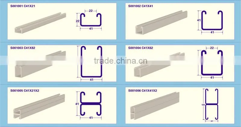 Vichnet high quality 10 years warranty curved strut channel