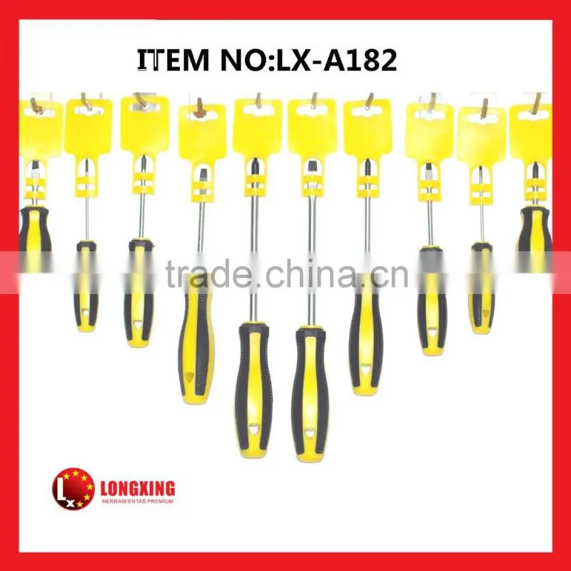 Factory Supply High quality Cr-V Screwdriver with rubber grip handle