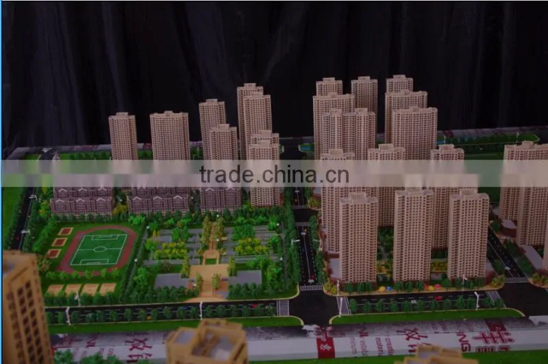 3D Maquette Apartment house building scale model making