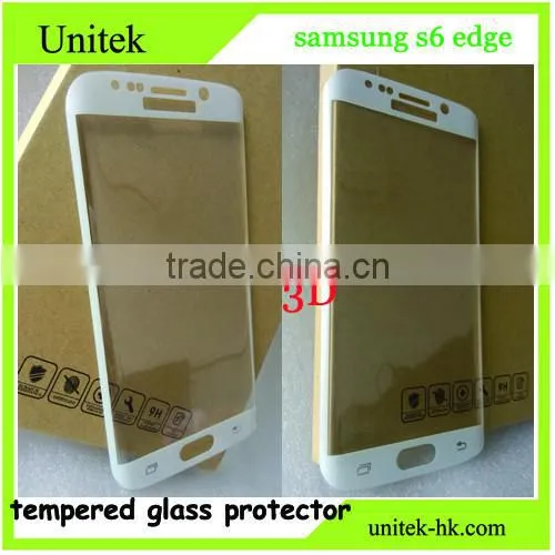 Factory low price!Premium Perfect For samsung s6 Edge electroplating with wire drawingblue tempered glass manufacturer/wholesale