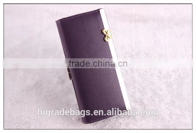 Fashion cheap leather plain wallet