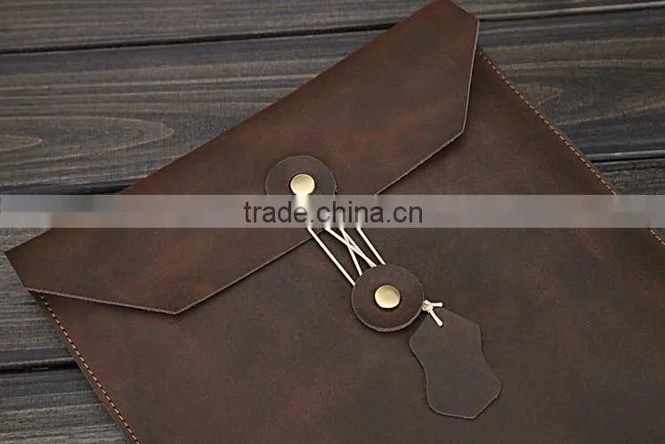 2016 High quality real leather business file case and leather bags for tablets