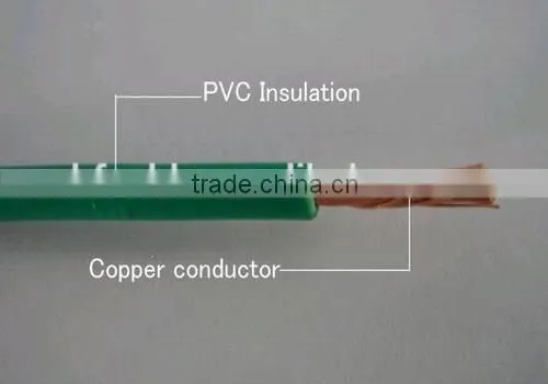 flexible core pvc isolated 10 awg electric copper wire