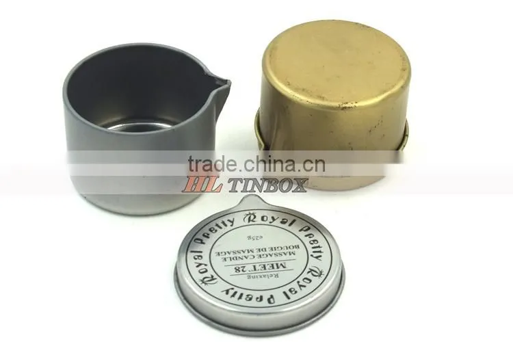 Small Size Round Metal Candle Tin Can Wax Tin Can with Speacial Lid
