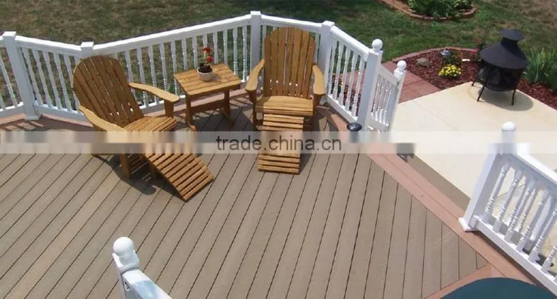 Outdoor flooring and artificial wood plastic composite WPC decking