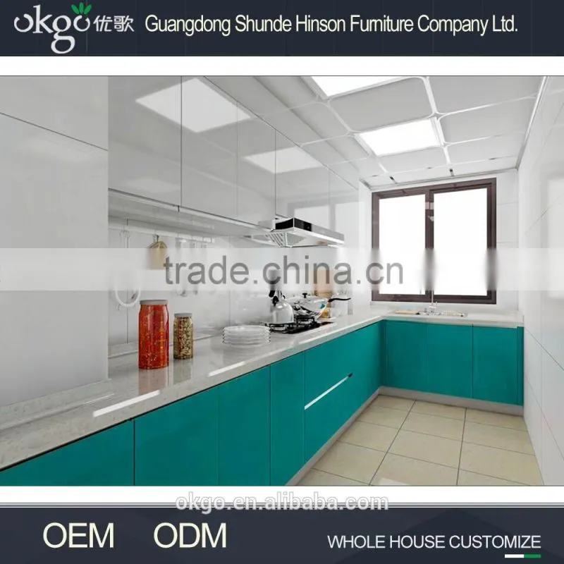 High gloss in stock kitchen cabinets