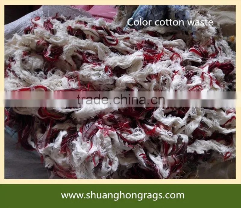 Colored Recycled Soft Materials Cotton Waste