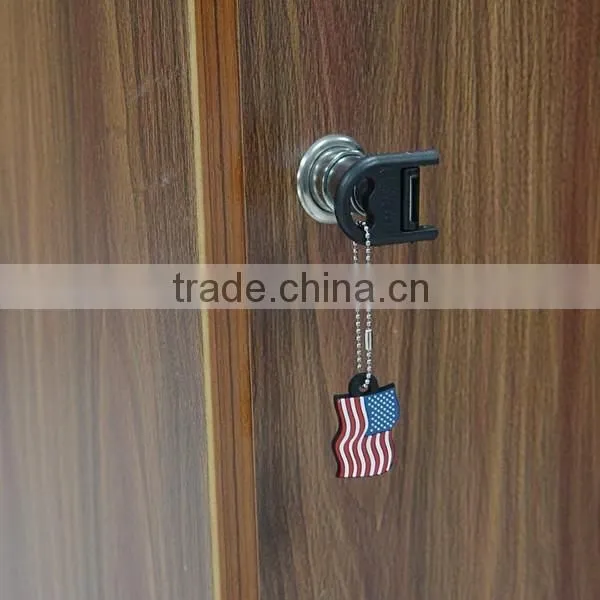 The American flag shaped 2d cheap custom soft pvc keychain