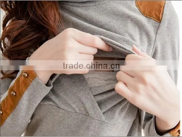 Autumn& winter Breastfeeding clothes Turtleneck long sleeves