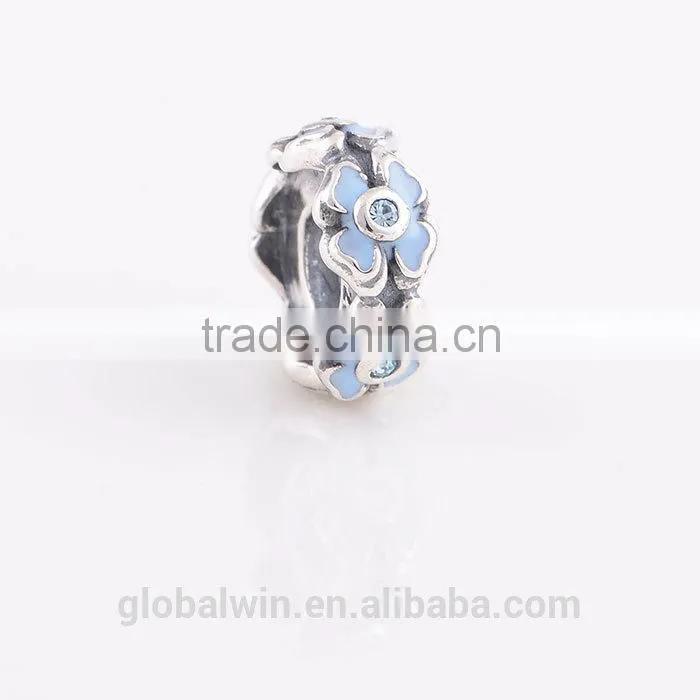 Blue Flower Charm Wholesale 925 Sterling Silver Charms With China Supplier