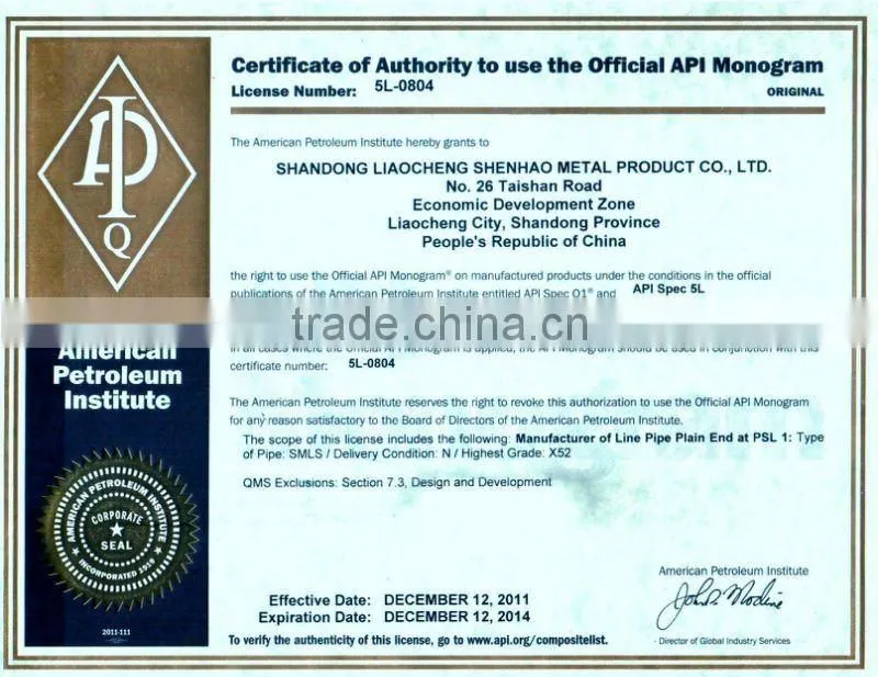 ASTM A53 Gr.B 3-1/2" SCH80 Seamless Steel Pipe