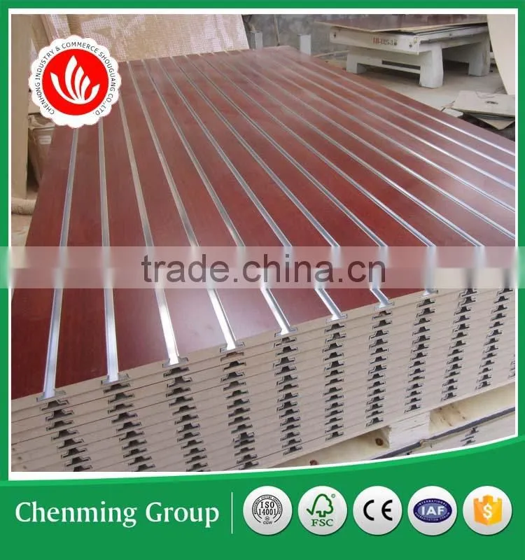 melamine slotted MDF panels