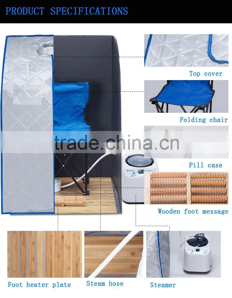 portable mini steam & far infrared two in one function sauna room