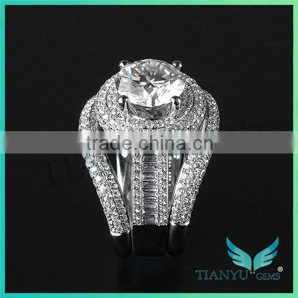 Moissanite online store platinum moissanite 2carat eternity wedding ring