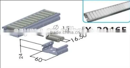 JY-2046E|4 Meters PE Black Wheel roller track|Low Sound metal roller track systems