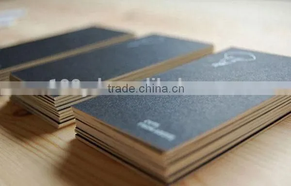Good quality fashionable black etched paper thick business cards