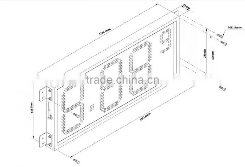 16 inch led gas price sign