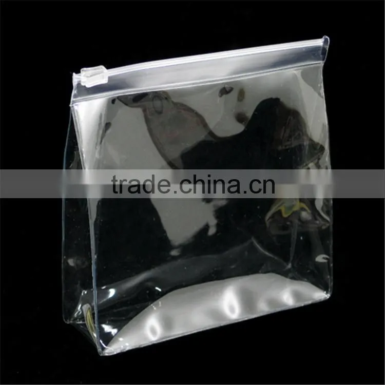 Custom pvc slider bag for cosmetics