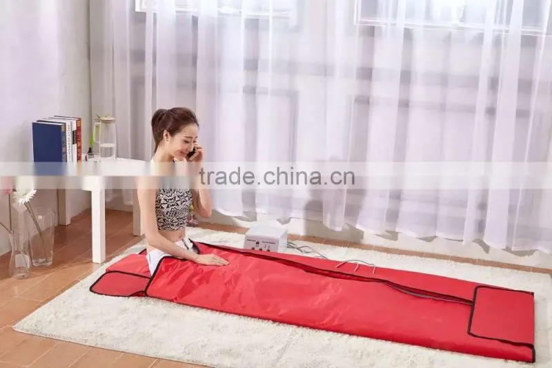 The Second Generation NEW design 3 zone heating sauna blanket, New FIR Far Infrared Slimming Blanket Weight Loss Sauna Blanket
