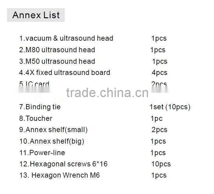 Vacuum Ultrasound System Slimming Machine F001