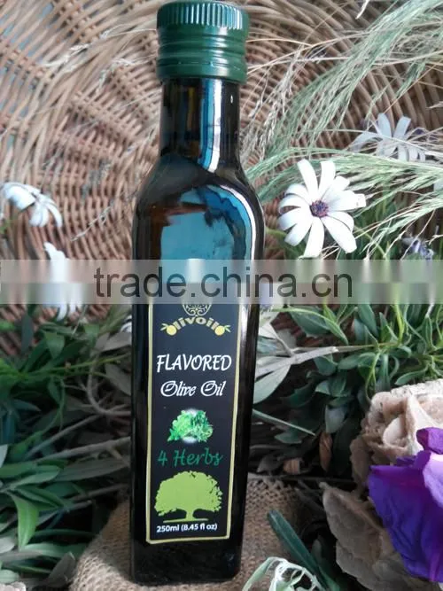 Herbs Infused Olive Oil. Premium Quality Olive Oil with FDA Certification. Glass Bottle 250 ml.