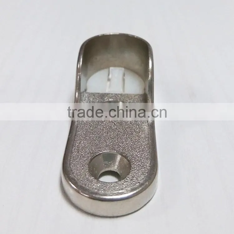 Furniture Hardware Oval Wardrobe Tube Holder Bracket