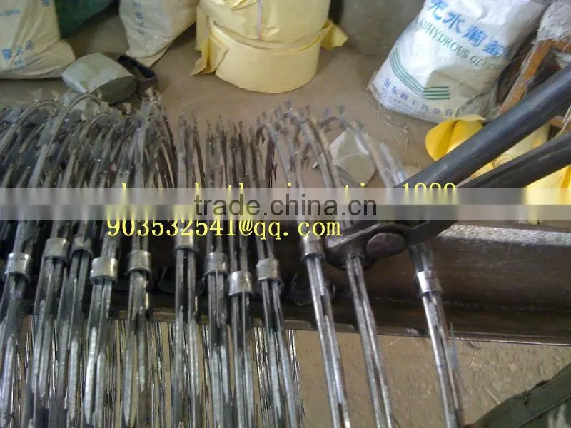 Electric Galvanized/Hot-dipped galvanized Razor Wire for Security Use