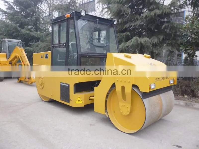2YJ8X10 and 2YJ6X8 double drum hydraulic articulated steering road roller