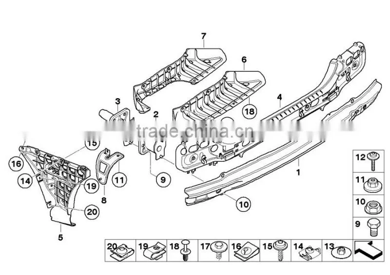 Customized Steel Bumper Auto Metal Front Bumper