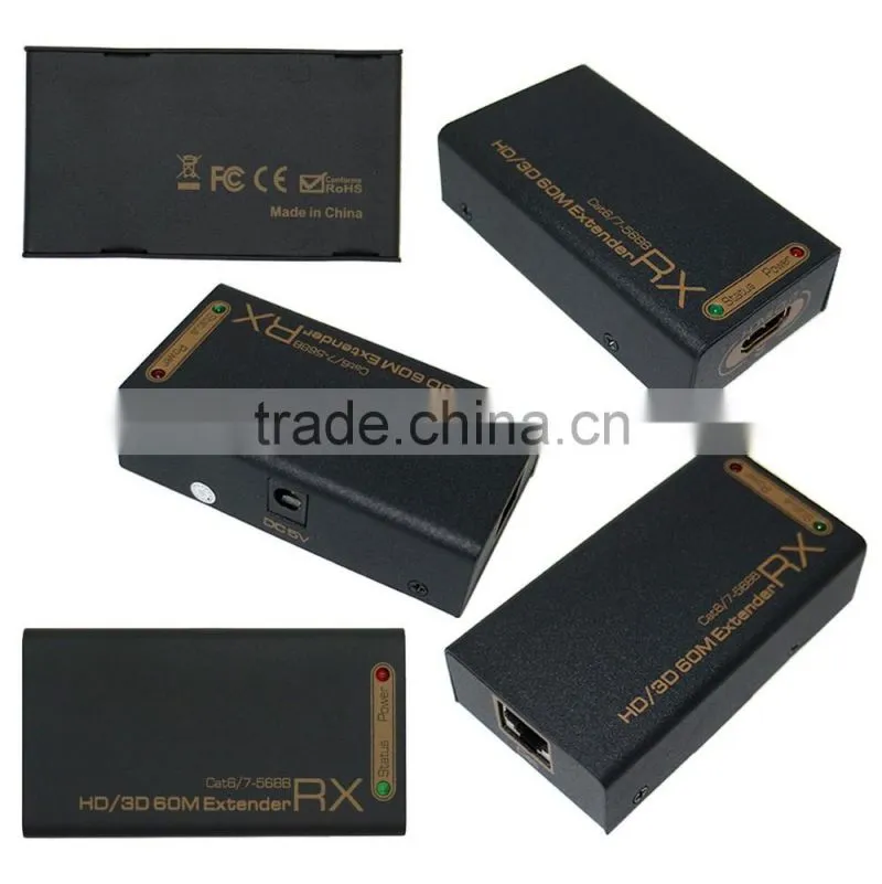 Best HDMI Splitter 1x4 by 2CAT Extend 60M full HD with four receiver (Support 3D)UK