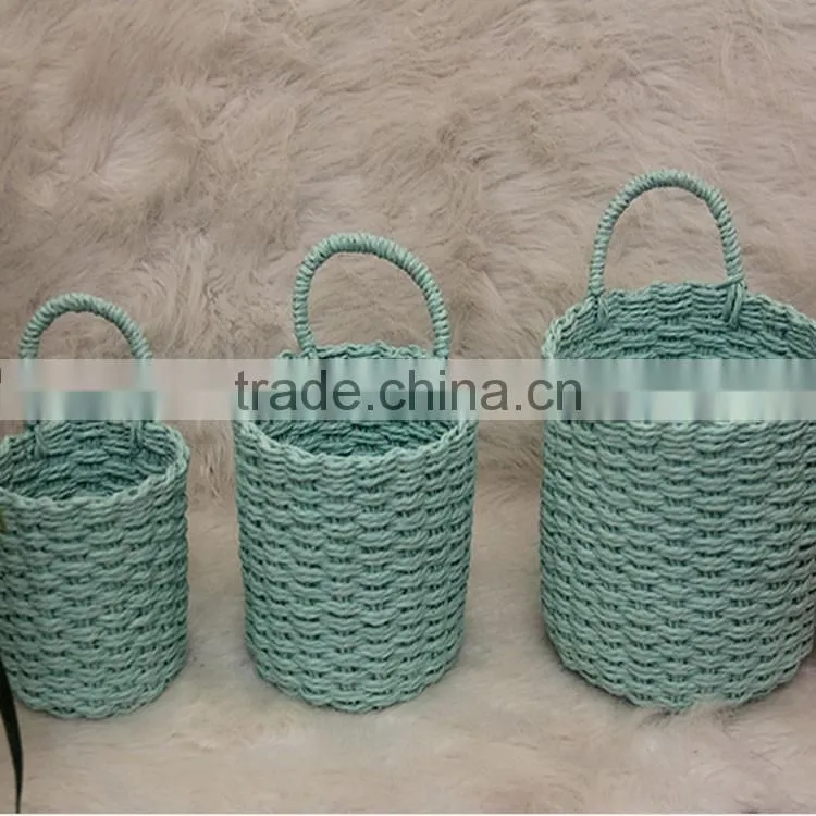 Exquisite handcraft artificial flower holder stackable decorative baskets