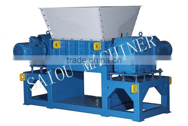 CE certificated waste plastic double shaft shredder