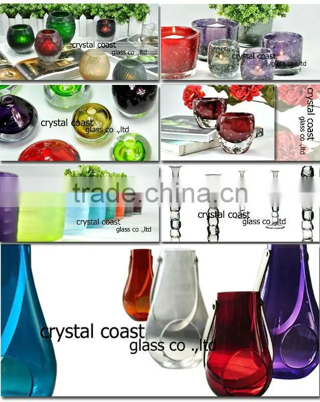 Decorative murano martini unique shape glass mosaic vase for sale