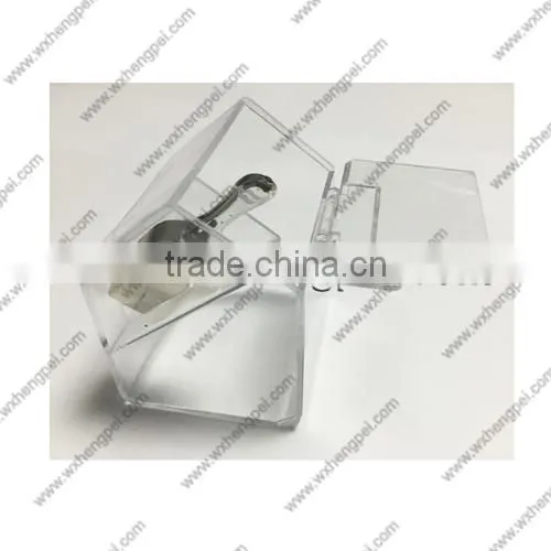 Cleverish portable cute transparent chimney house plastic storage jewelry wedding box kit