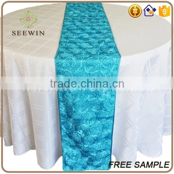 fancy rosette table runners for decoration