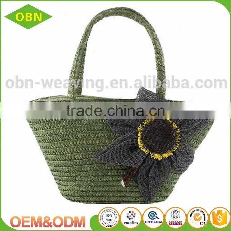 2017 new fashion hand craft women summer shoulder tote shopping sea beach straw bag
