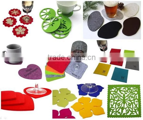 high quality new fashion cheap laser cut polyester felt table placemat home decor wholesale custom design manufacturer in China
