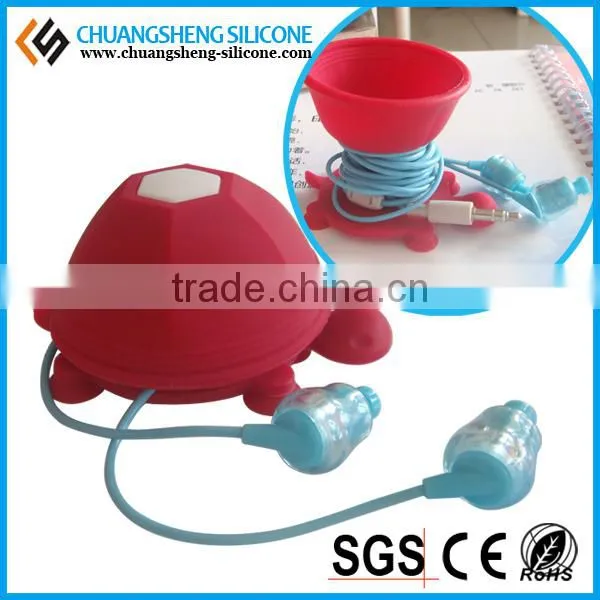 Quite fashion mobile phone cable holder, silicone clip,table cable keeper