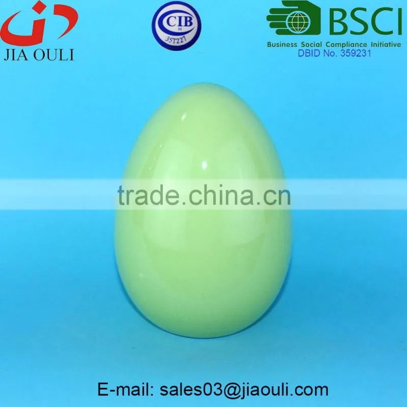 Easter decorations Ceramic Spring Eggs with ribbon bowknot