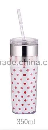 350ml/400ml stainless steel Inner plastic outer steel double suction cup