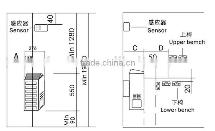 Dry steam SA series sauna room heating outside sauna