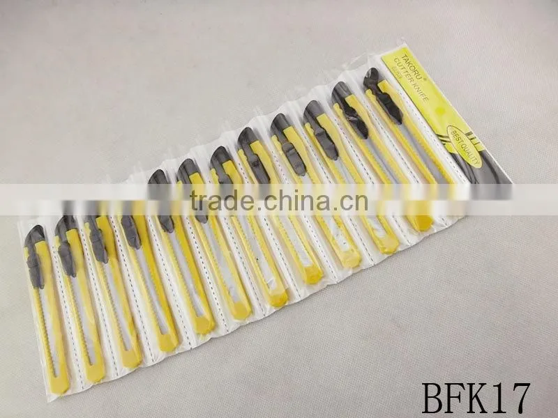 professional high quality 12pcs/set utility knife/ cutter knife