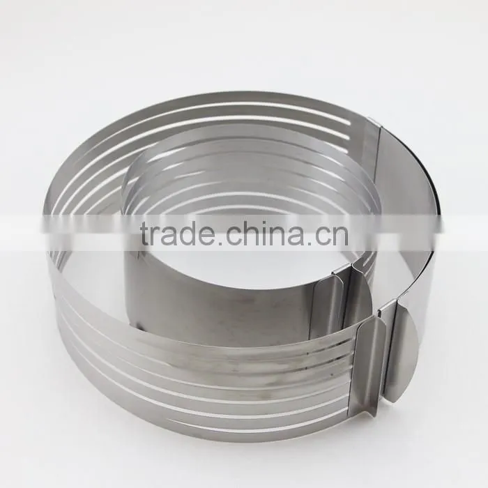 Adjustable Stainless Steel Layer Cake Slicer Kit Mousse Cake Ring Mold