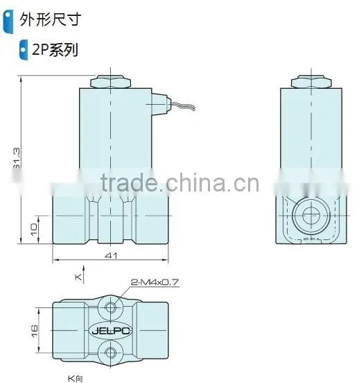 2P direct acting pneumatic valve with high quality