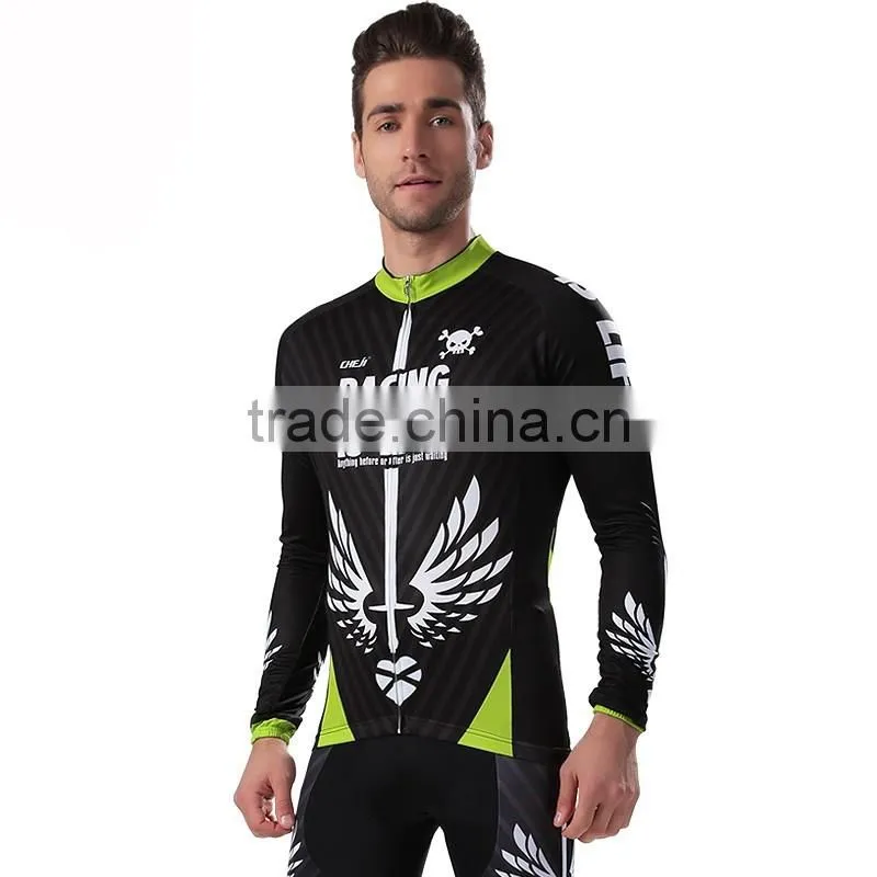 Long sleeve cycling jersey/bicycle clothing/bike cloths set