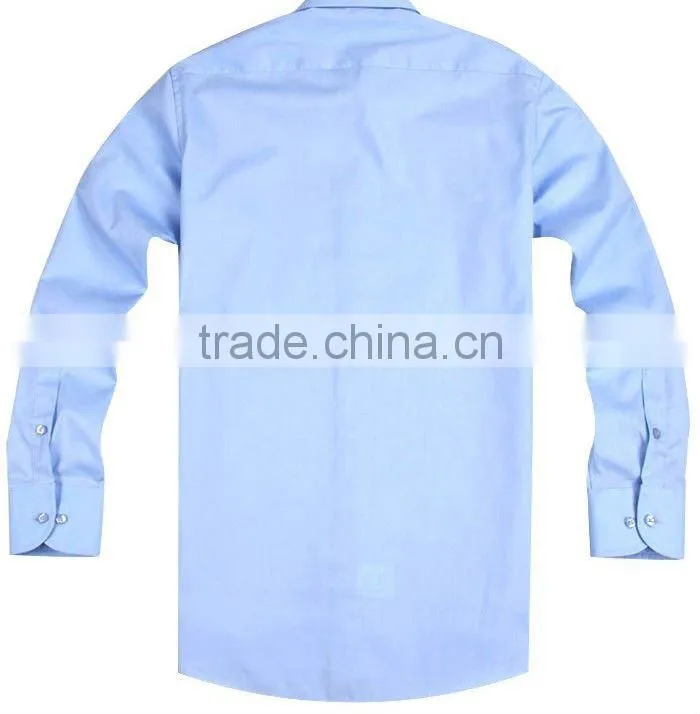 Men's 100% cotton poplin shirt with long sleeve