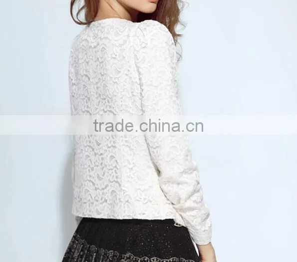 2015 ladies quality beaded coat long sleeve oem wholesale factory black jackets