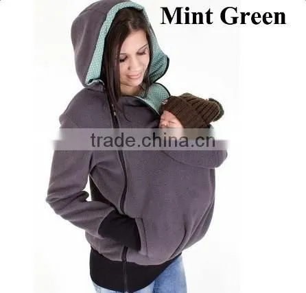 2016 New Style Multiple Function Mother Dress Three-in-one Cover Baby Women Hoodie Sweatshirt Polar Fleece Warm OEM