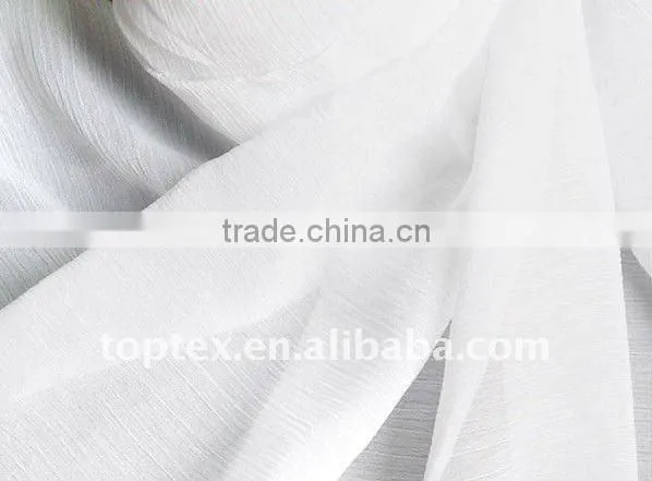 100% polyester white chiffon fabric
